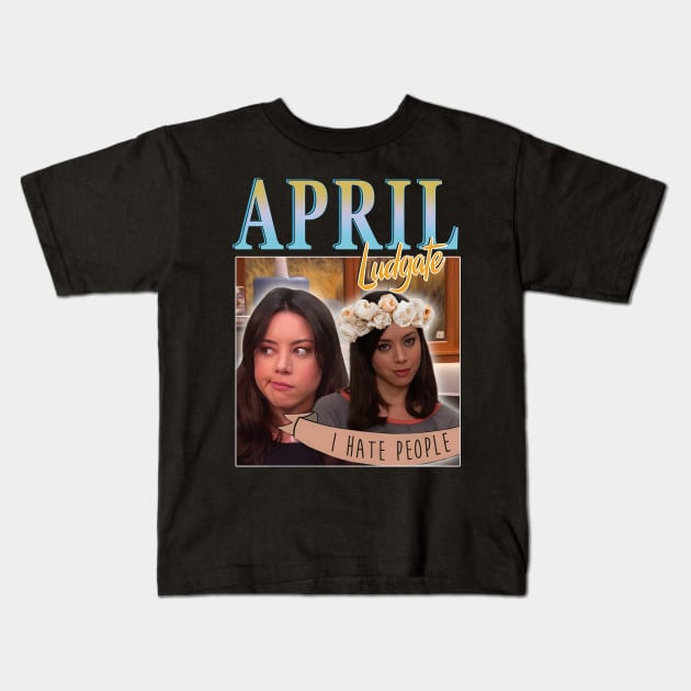 April Ludgate Homage Kids T-Shirt by GraphicTeeShop